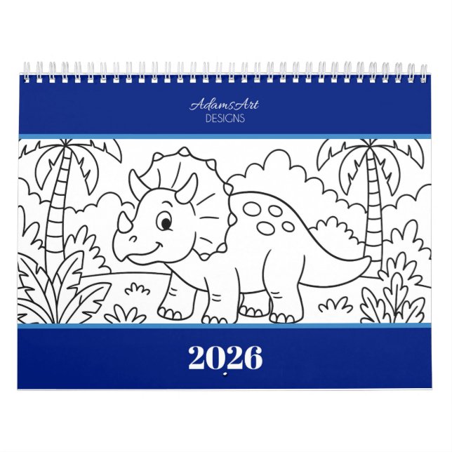 Calendrier de coloriage Dino pour enfants (Protection)