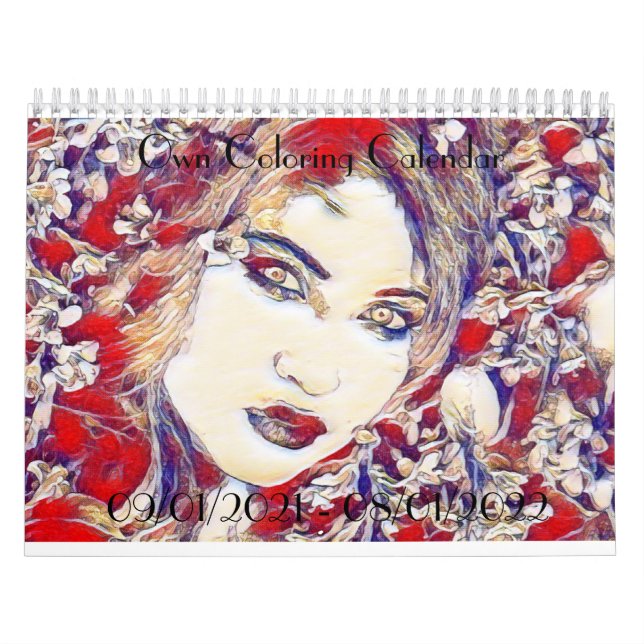 Calendrier de coloriage en niveaux de gris pour le (Protection)