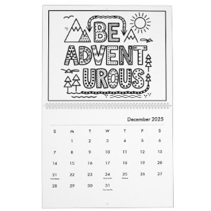 Calendrier de coloriage inspiré pour enfants