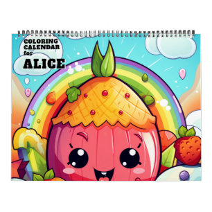 Calendrier de coloriage mignon Kawaii