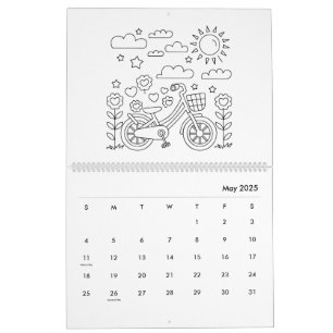Calendrier de coloriage pour enfants mignons