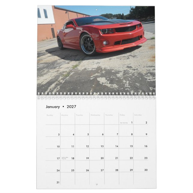 Calendrier de coutume de délai d'exécution d'air ! (Jan 2027)