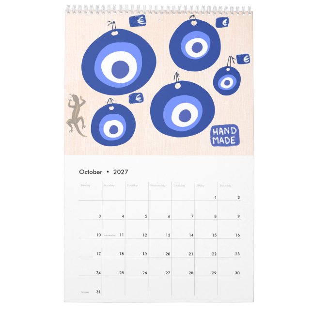 Calendrier de cuisine Scènes et motifs grecs de Rh (Oct 2027)