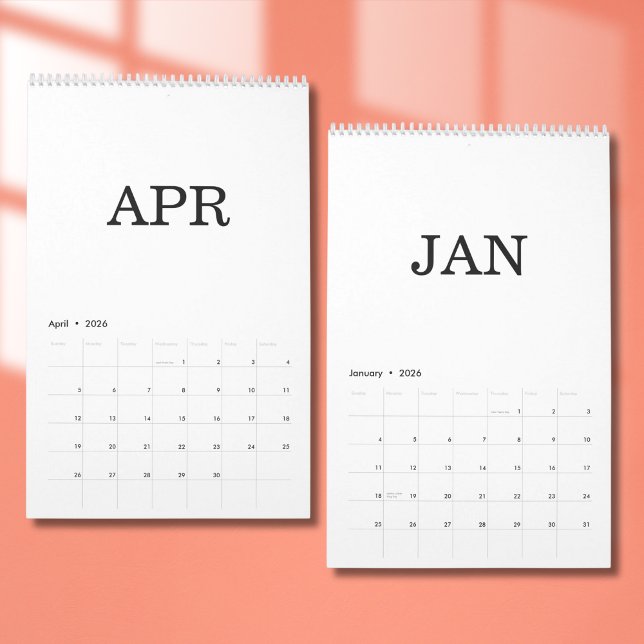 Calendrier de design de luxe simple (Créateur téléchargé)