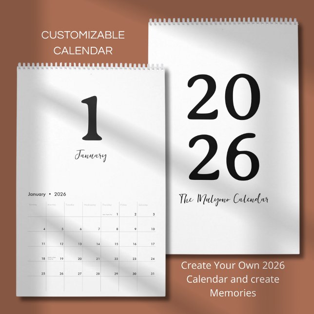 Calendrier de design moderne minimaliste propre (Créateur téléchargé)