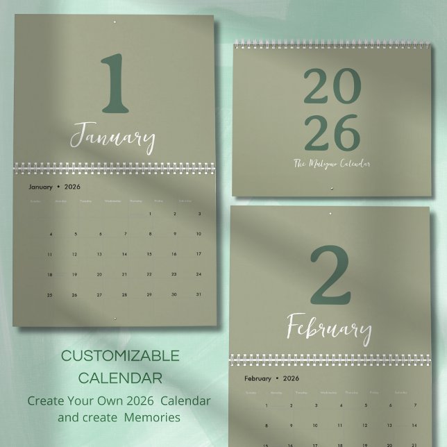 Calendrier de design moderne minimaliste propre (Créateur téléchargé)