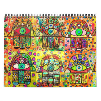 Calendrier de douze mois de Judaica Hamsa