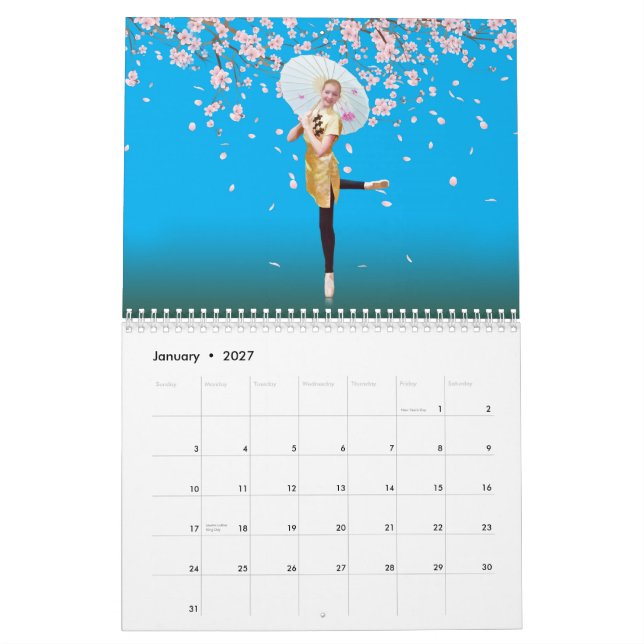 Calendrier de douze mois du ballet 2015 (Jan 2027)
