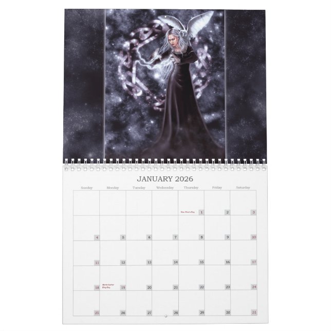 Calendrier de douze mois du royaume de Tiffany (Jan 2026)