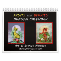 Calendrier de dragon de fruits et de baies