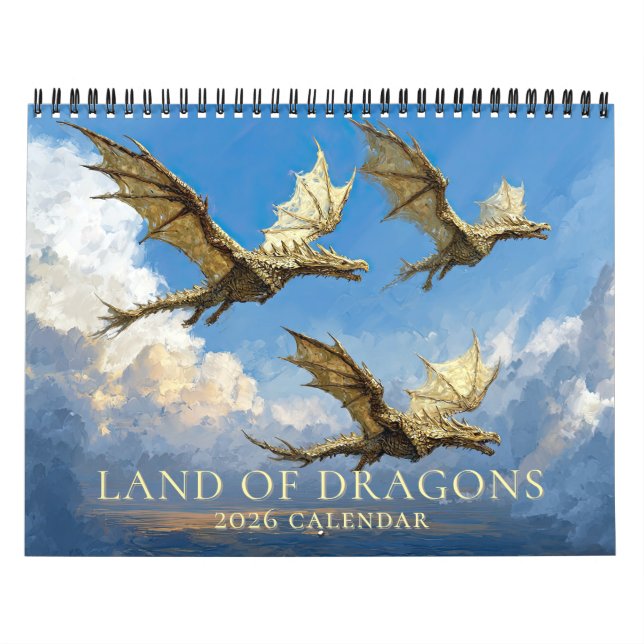 Calendrier de fantasy d'art de dragon épique (Protection)