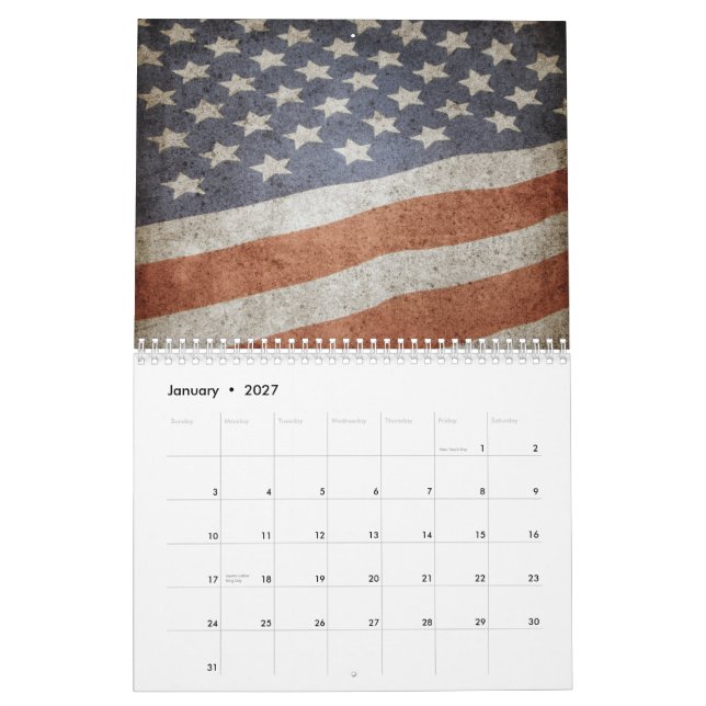 Calendrier de fierté de 2015 Américains (Jan 2027)