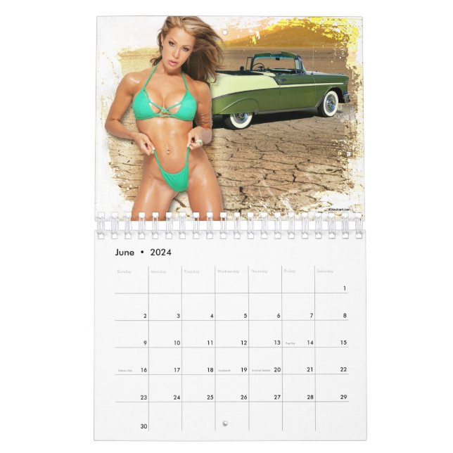 Calendrier 2024 Sexy Nue Et Voiture Photo(Sg) 30X30 Cm - Femme