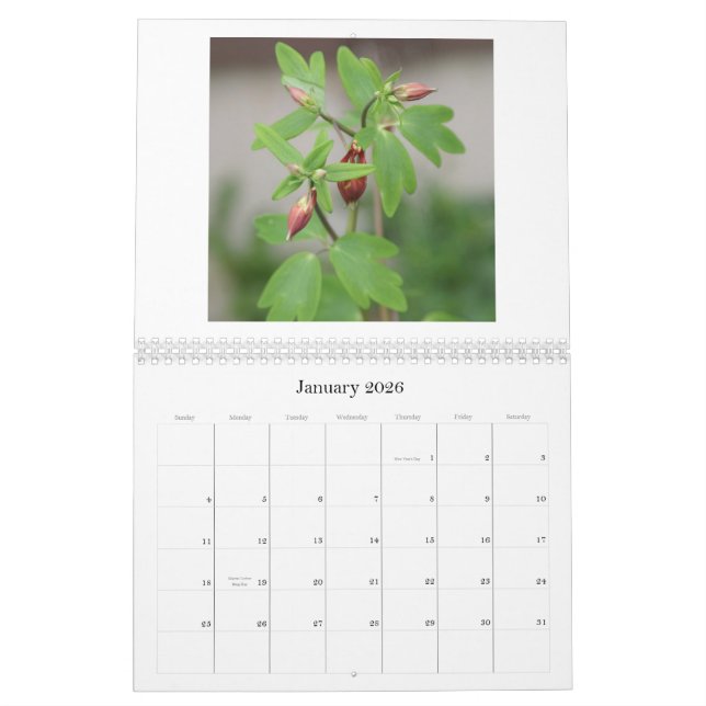 Calendrier de fleur (Jan 2026)