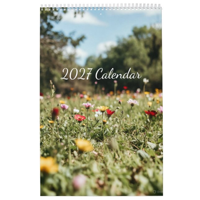 Calendrier de fleurs 2027 (Images créées par Grok) (Protection)