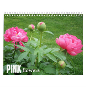 Calendrier de fleurs roses