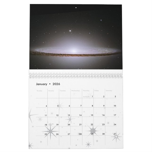 Calendrier de galaxie (Jan 2026)