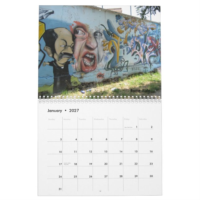 Calendrier de graffiti (Jan 2027)