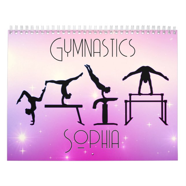 Calendrier de gymnastique Pink Purple Ombre (Protection)