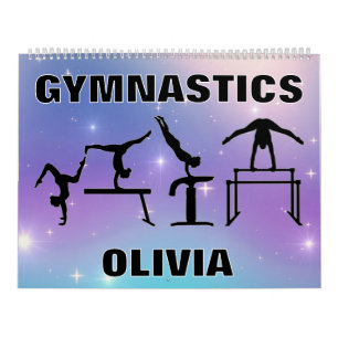 Calendrier de gymnastique violet Turquoise