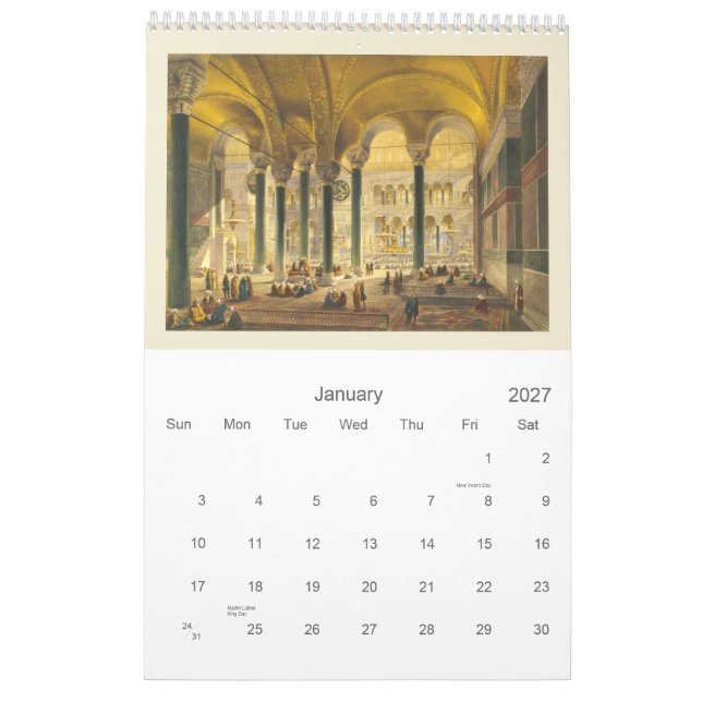 Calendrier de Hagia Sophia (Jan 2027)