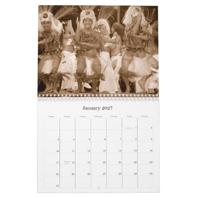 Calendrier de Hui Tama Nui (Jan 2027)