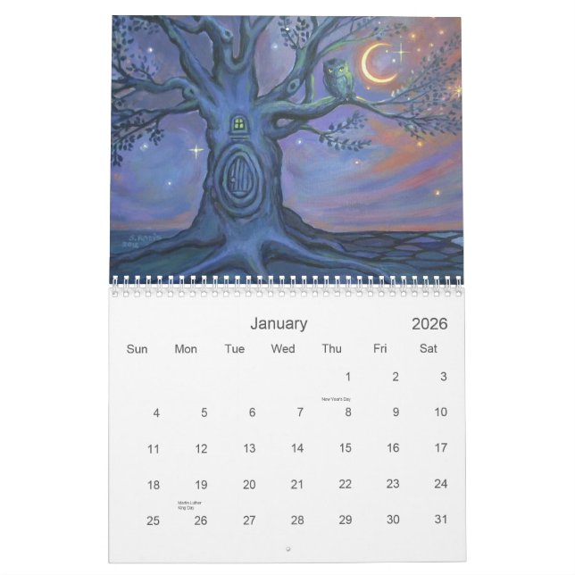 Calendrier de la collection d'art de Susan Rodio (Jan 2026)