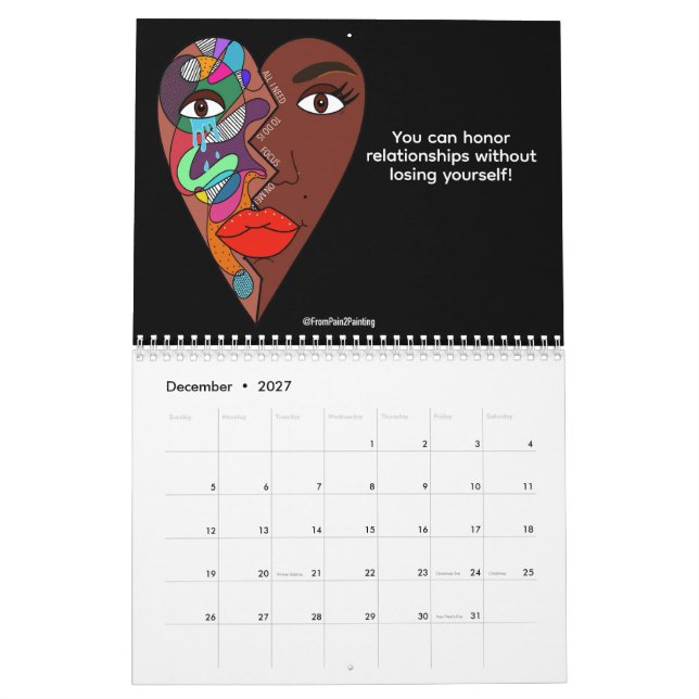 Calendrier De la Douleur à la Peinture 2026 (Dec 2027)