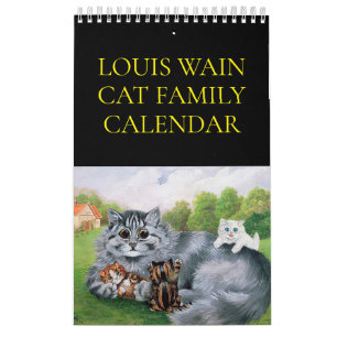 Calendrier de la famille de chats de Louis Wain