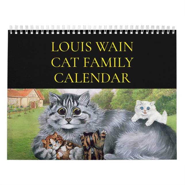 Calendrier de la famille de chats de Louis Wain  (Protection)