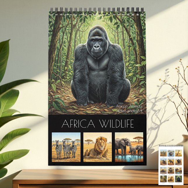 Calendrier de la faune d'Afrique 2027 / Animaux af (Africa Wildlife Calendar / African Animals)