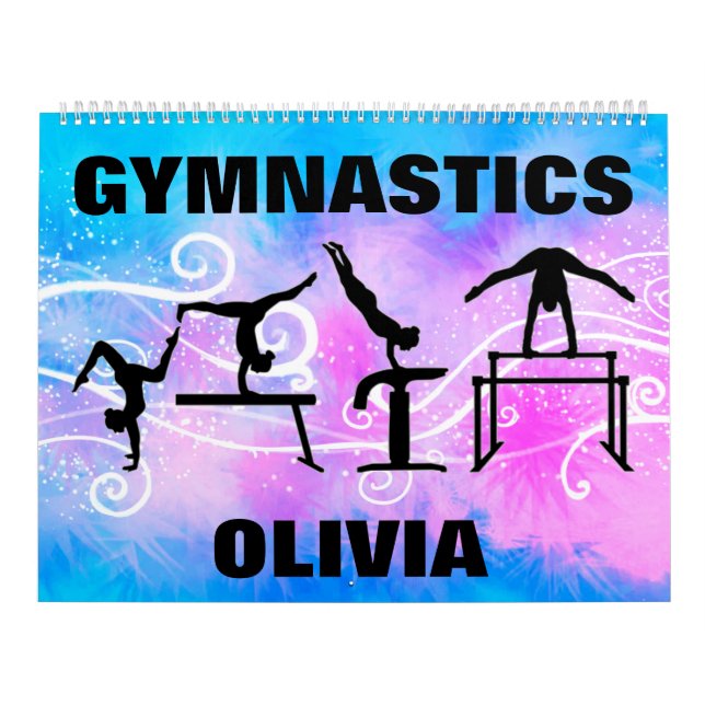 Calendrier de la gymnastique bleu violet blanc (Protection)