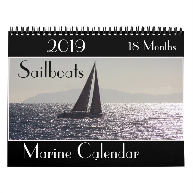 Calendrier de la marine 2019 d'océan de bateaux à (Protection)