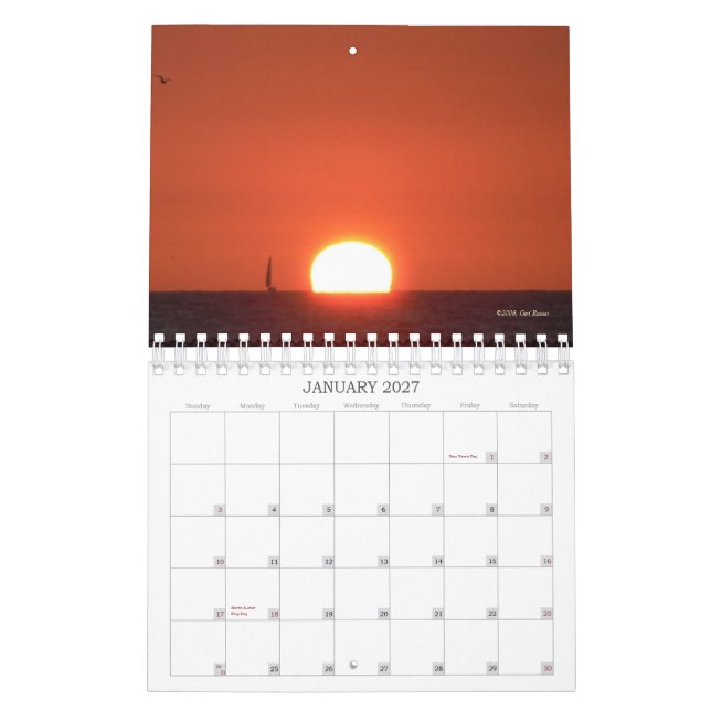 Calendrier de la plage 2009 de Clearwater (Jan 2027)