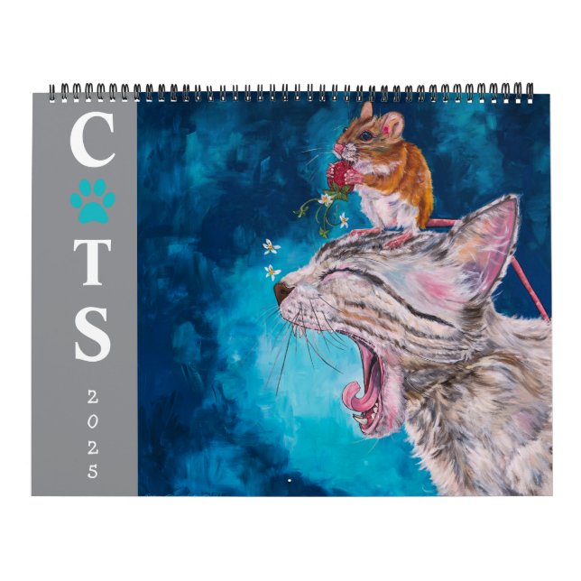 Calendrier de la série d'artistes de chats 2025 de (Protection)