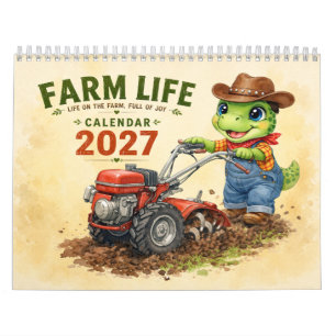 Calendrier de la vie à la ferme Dino Mignon 2027 A