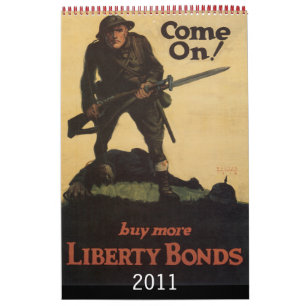 Calendrier de l'affiche de guerre vintage 2011