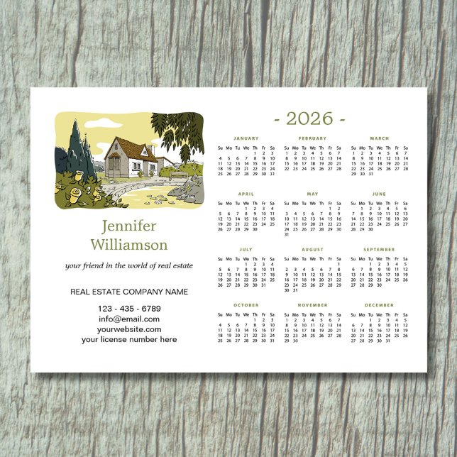 Calendrier de l'agent immobilier 2026 Magnet Maiso (Créateur téléchargé)