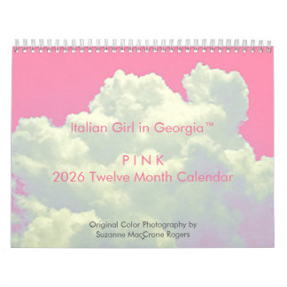 Calendrier de l'année 2026 - Douze Mois en ROSE