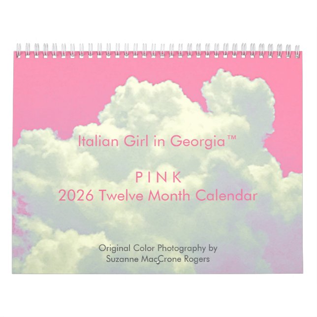 Calendrier de l'année 2026 - Douze Mois en ROSE (Protection)