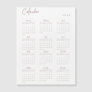 Calendrier de l'année complète 2023