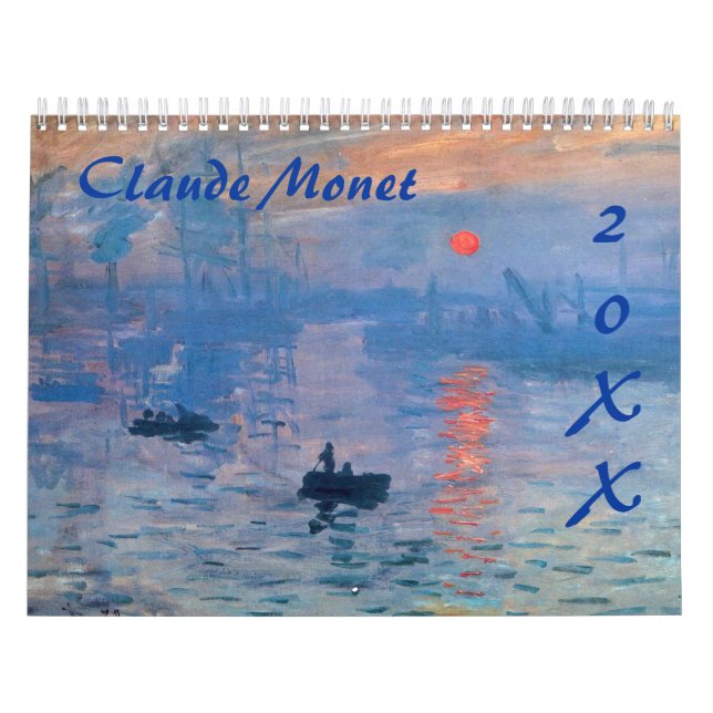 Calendrier de l'année personnalisée Claude Monet (Protection)