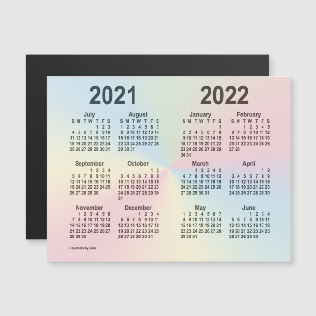 Calendrier de l'année scolaire 2021-2022 par Janz  (Devant / Derrière)
