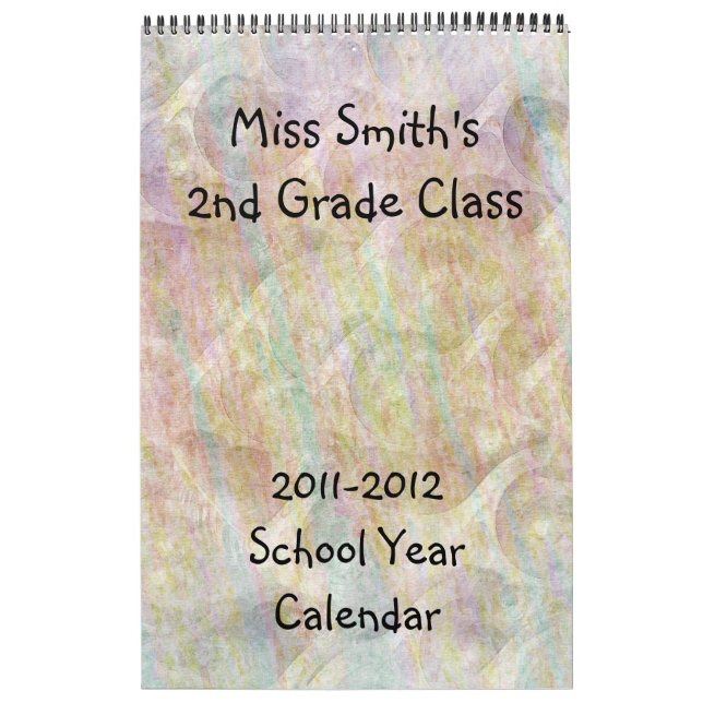 Calendrier de l'année scolaire avec pages alignées (Protection)