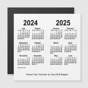 Calendrier de l'année scolaire blanche 2024-2025 p