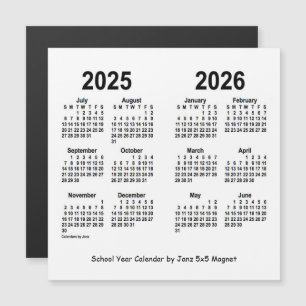 Calendrier de l'année scolaire blanche 2025-2026 p