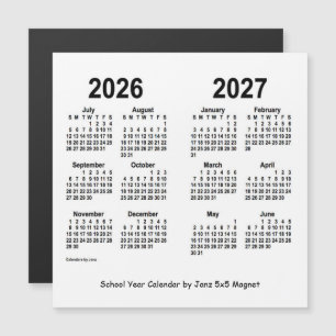 Calendrier de l'année scolaire blanche 2026-2027 p