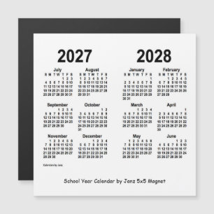 Calendrier de l'année scolaire blanche 2027-2028 p