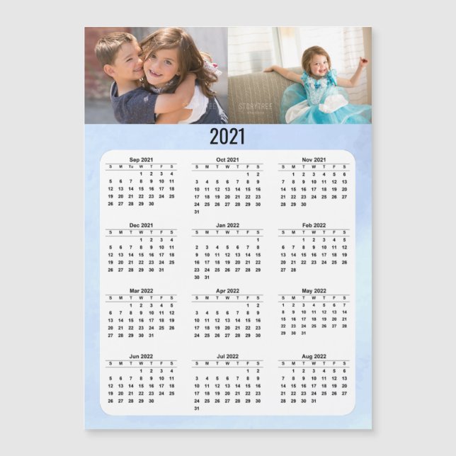 Calendrier de l'année universitaire 2021 Deux phot (Devant)