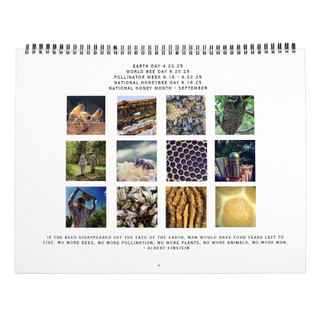 Calendrier de l'apiculture 2025-2026 (Dos)